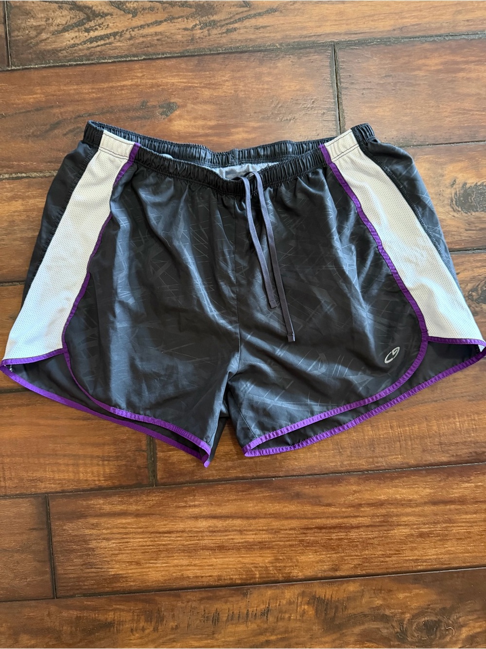 Champion Black Shorts with Purple Trim And Liner